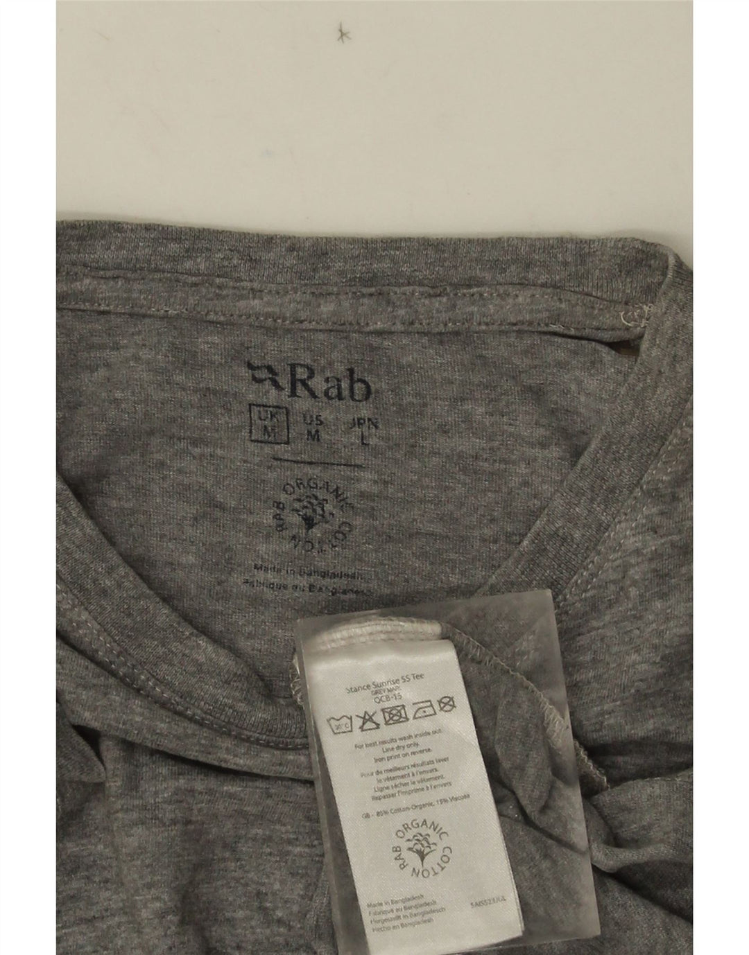 Tricou grafic pentru bărbați Rab Top din bumbac cu pete gri mediu