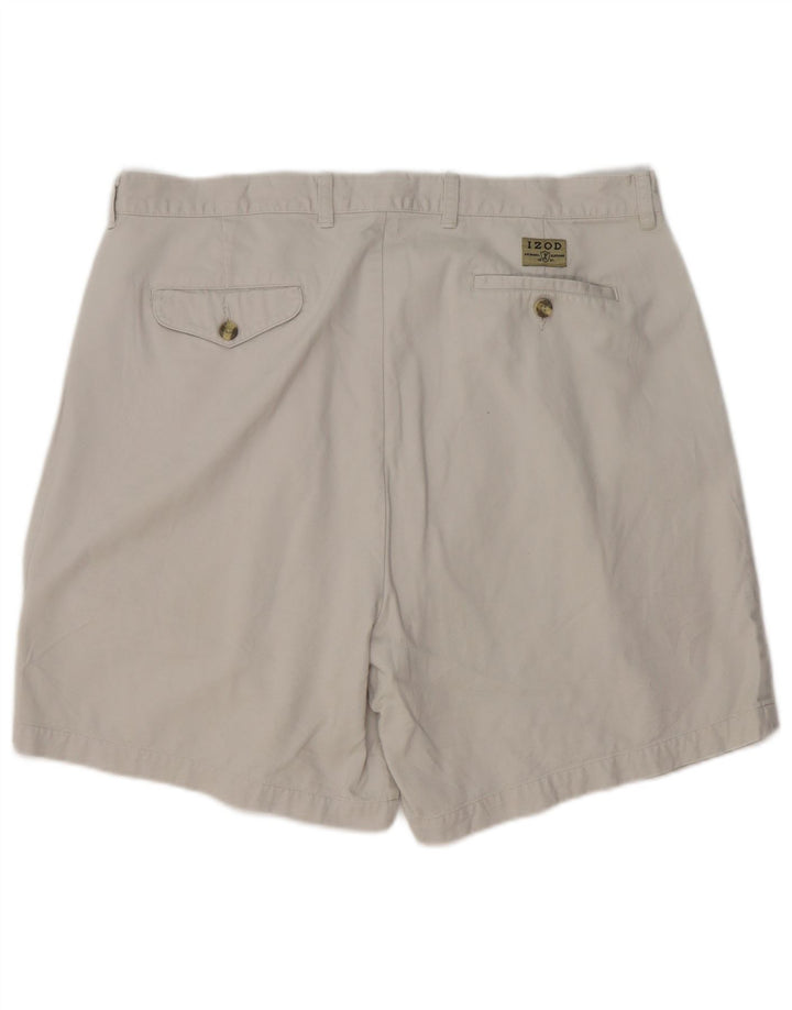 Pantaloni scurți chino pegged Izod pentru bărbați W38 XL bumbac gri