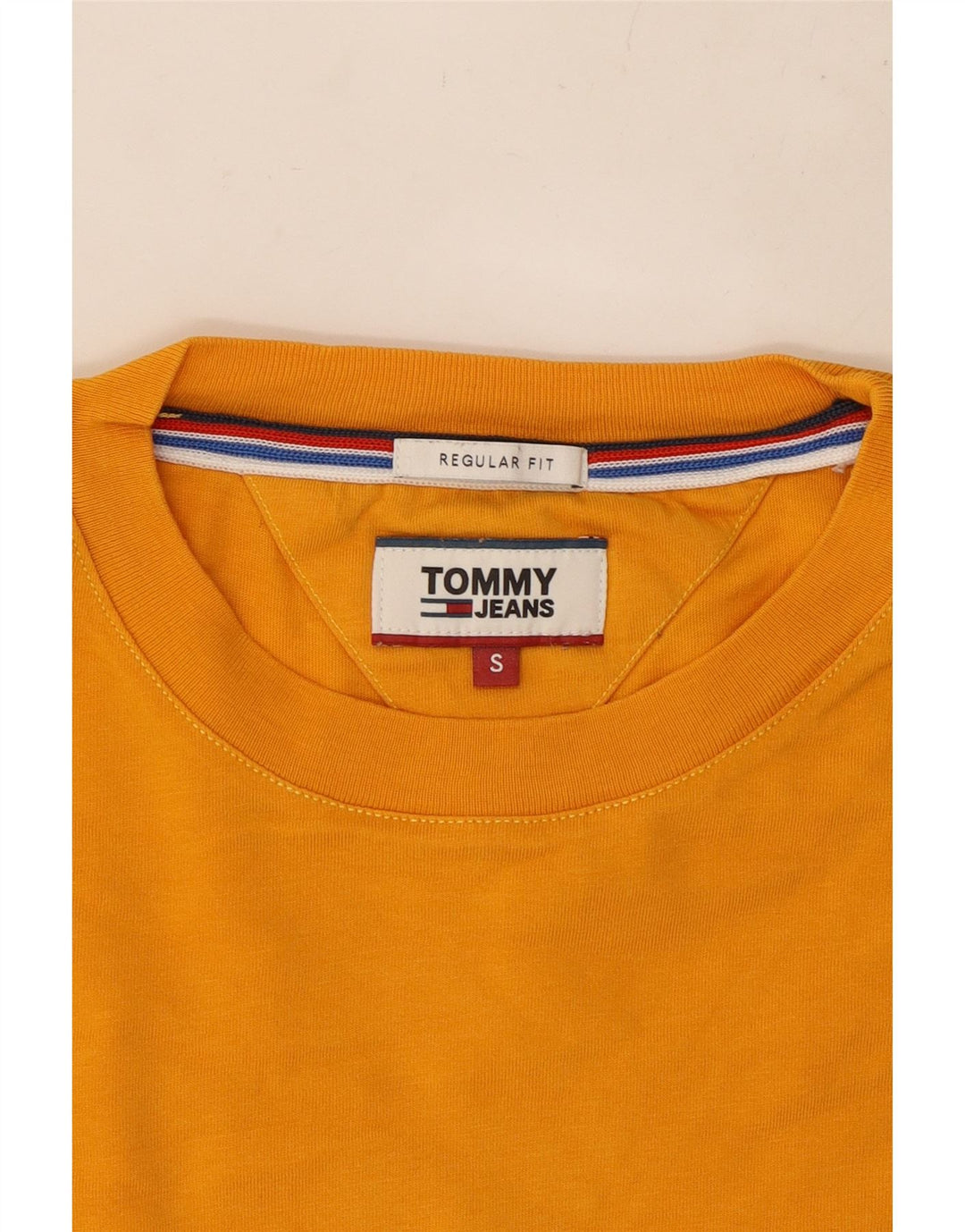 TOMMY HILFIGER Tricou grafic pentru bărbați, cu croiala normală, Top mic din bumbac galben