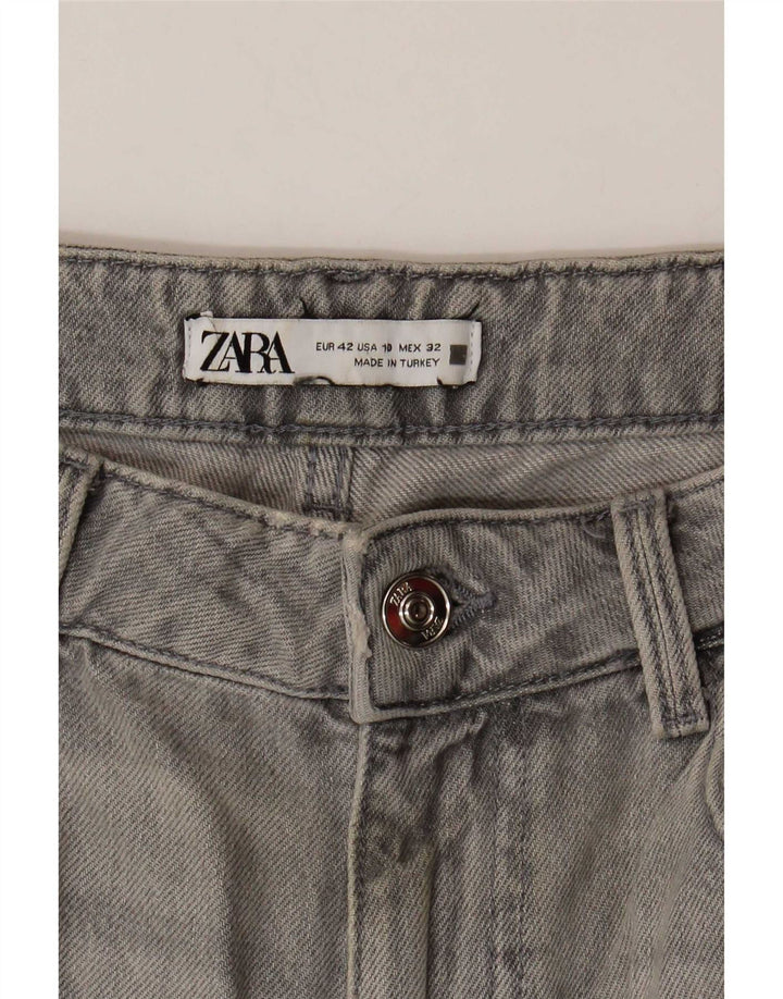 Blugi conici pentru femei Zara EU 42 Large W32 L27 Gri