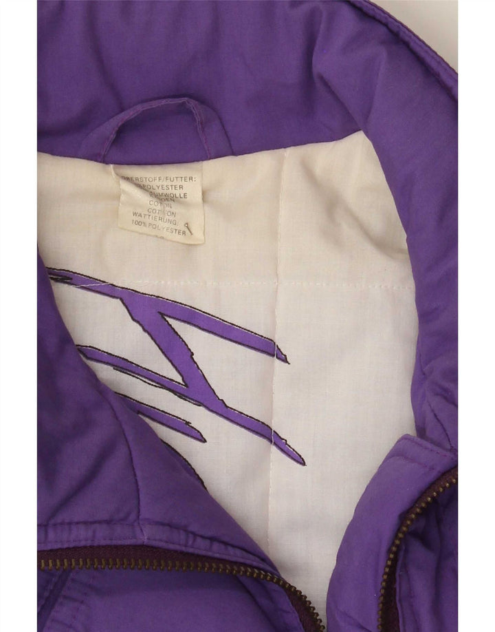 Palton căptușit vintage pentru femei UK 18 XL Poliester violet