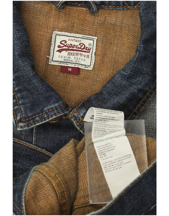 Jachetă de blugi pentru bărbați Superdry UK 38, bumbac mediu albastru bleumarin