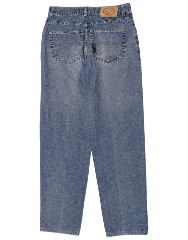 Trussardi Blugi conici cu talie înaltă pentru femei IT 47 Large W33 L32 Blue Bumbac