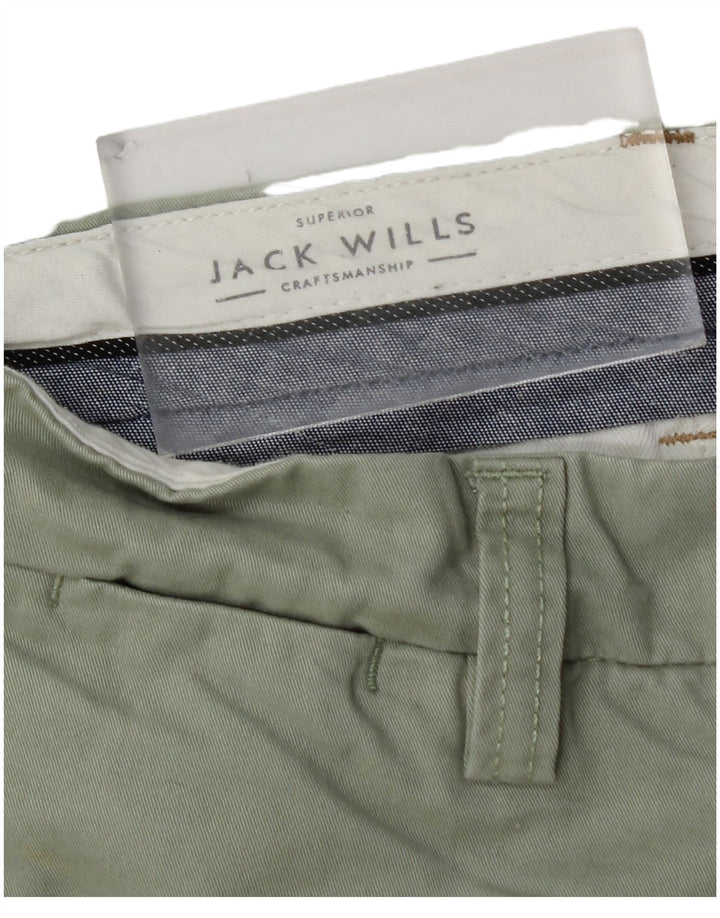 Pantaloni scurți chino Jack Wills pentru bărbați W30, bumbac verde mediu