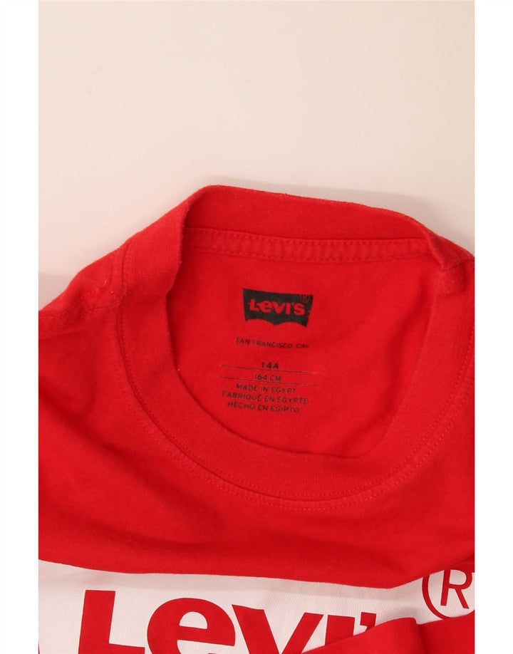 Tricou grafic pentru băieți Levi's Top 13-14 ani, roșu