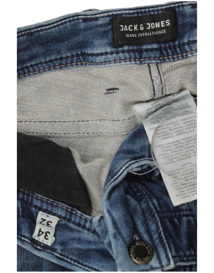 Blugi slim pentru bărbați Jack & Jones W34 L32 Bumbac albastru