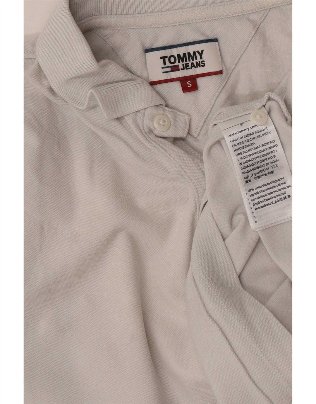 Tricou polo Tommy Hilfiger pentru bărbați, bumbac alb mic