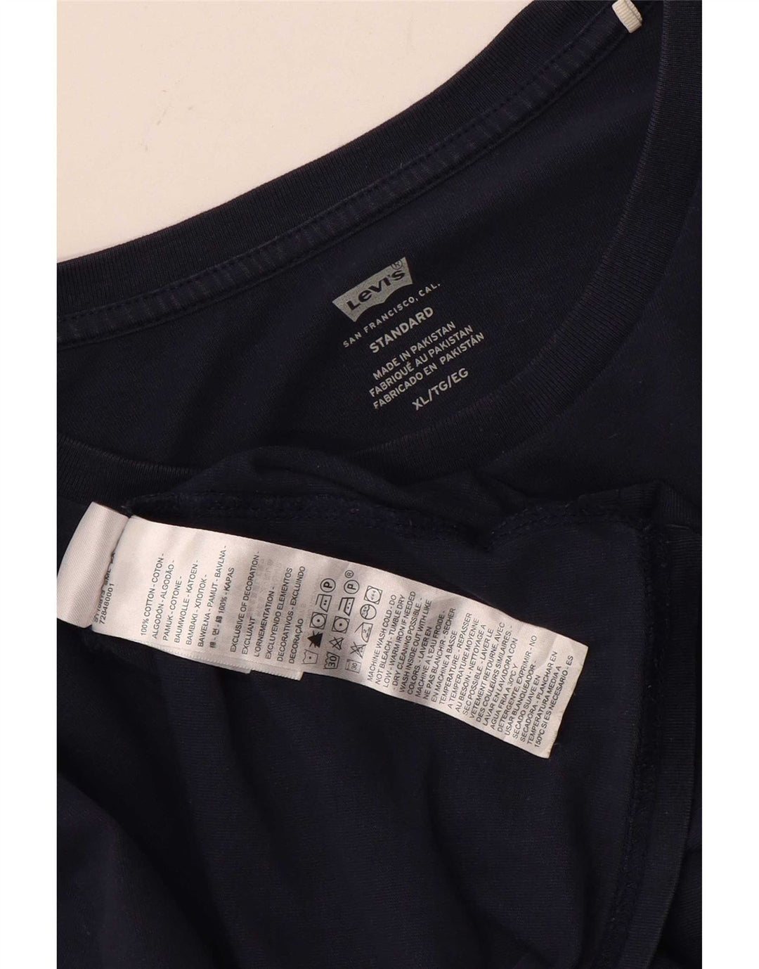 Top cu mânecă lungă pentru bărbați Levi's, cu ajustare standard, XL, bumbac bleumarin
