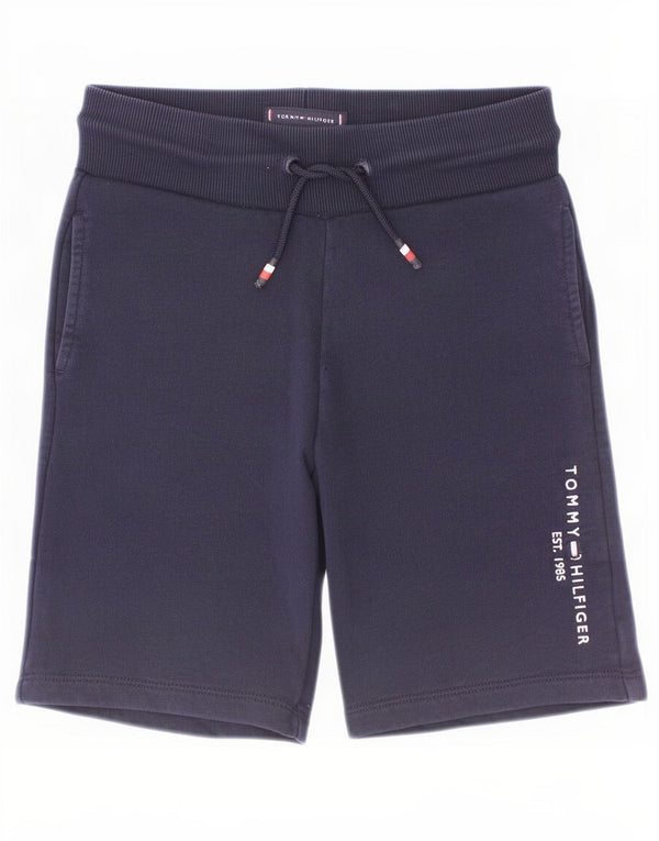 Tommy Hilfiger Boys Graphic Sport Shorts 7-8 Years Navy Blue Cotton