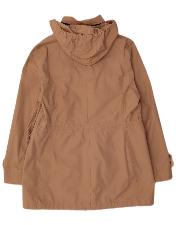 Crew Clothing Jachetă parka cu glugă pentru femei UK 14 mare, bej, bumbac
