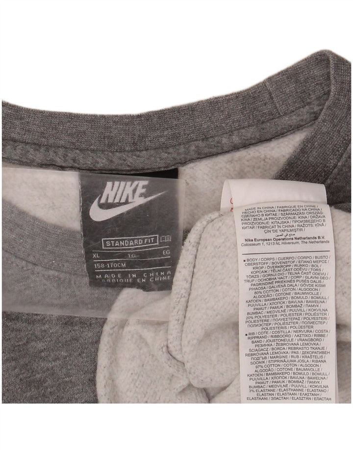 Pulover grafic pentru băieți NIKE, 13-14 ani, XL, pete gri