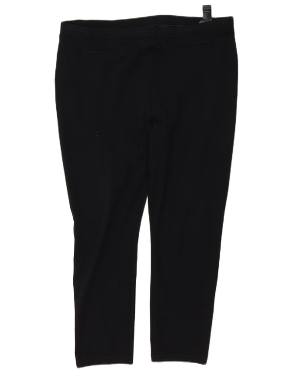 Marks & Spencer Pantaloni casual subțiri pentru femei UK 20 2XL W40 L27 Negru viscoză