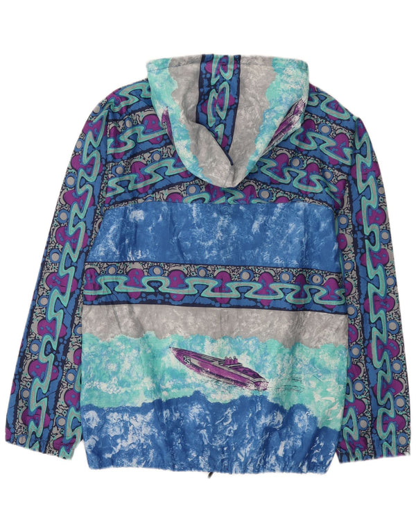Jachetă de ploaie cu glugă cu model abstract pentru bărbați vintage IT 52 XL multicoloră