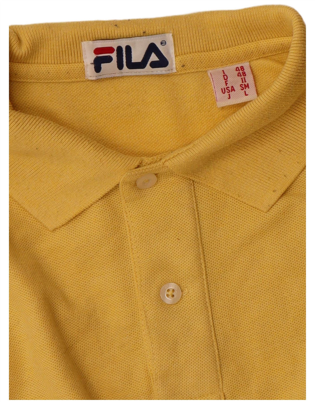 Tricou Polo Fila Bărbați IT 48 Bumbac Galben Mediu