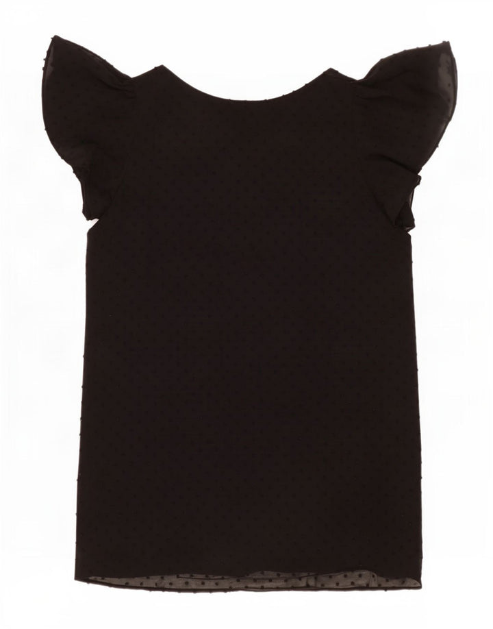 Rochie de bază pentru femei Zara UK 10 Poliester cu pete negre mici