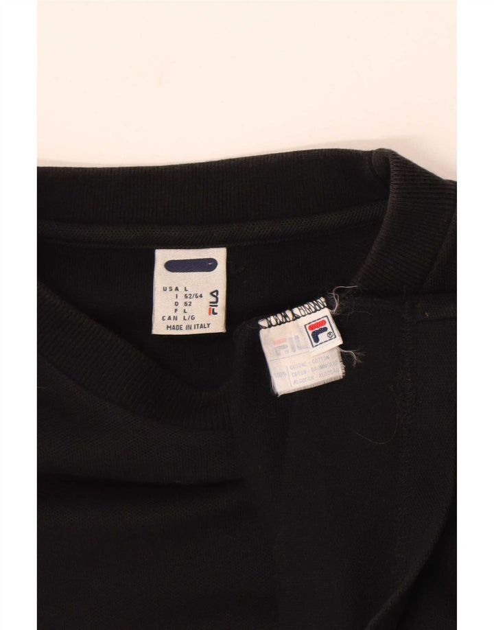 Tricou Bărbați Fila Top Mare Bumbac Negru