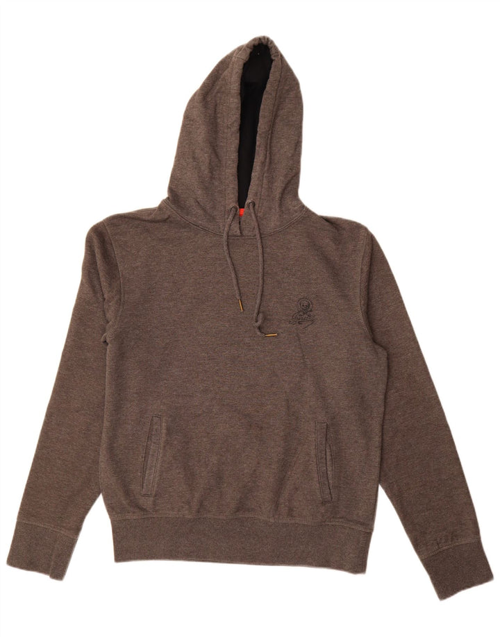 Pulover Jack & Jones pentru bărbați cu capota, gri mediu, bumbac