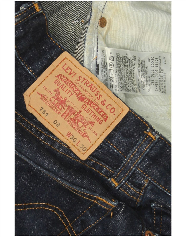 Blugi drepti pentru bărbați Levi's 751 W30 L30 bumbac bleumarin