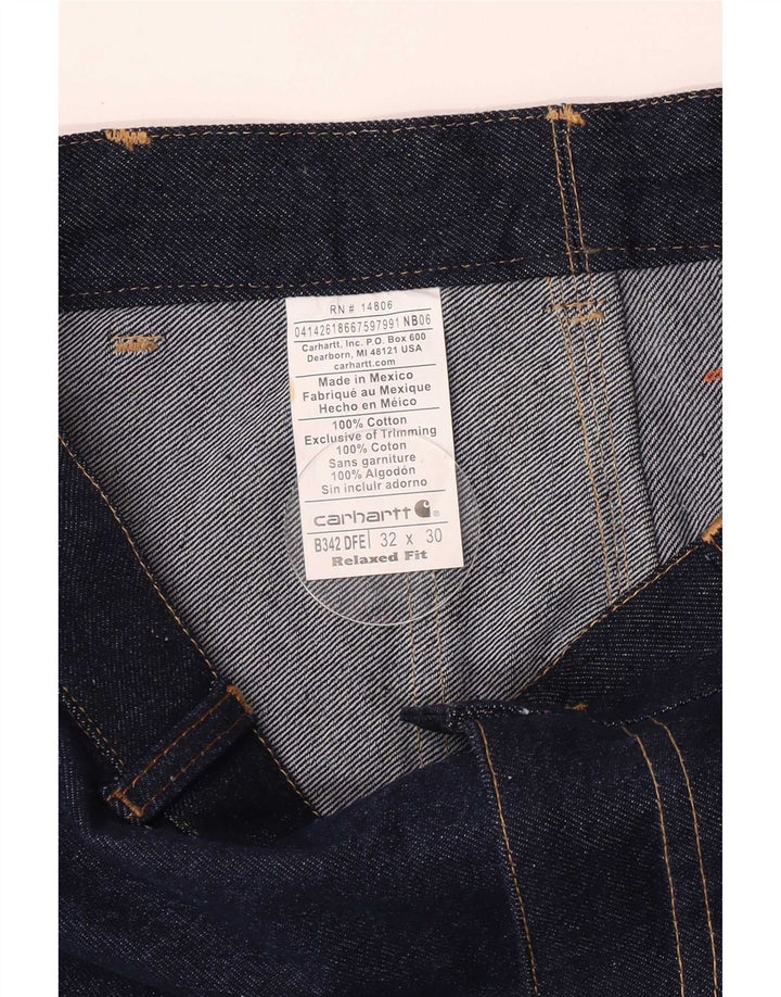Blugi Carhartt pentru bărbați W32 L27 Bumbac bleumarin