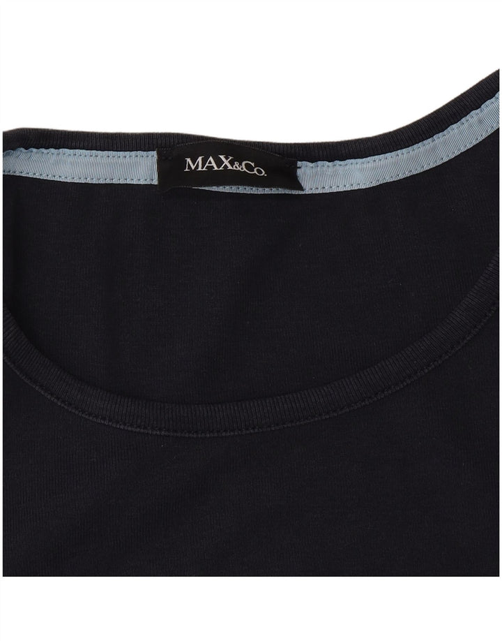 Tricou grafic pentru femei Max & Co. Top UK 10 Small Bleumarin
