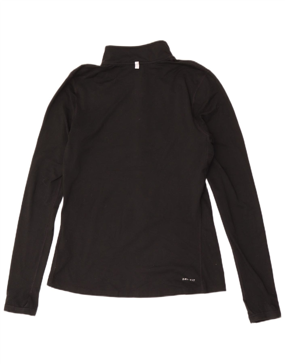 Top de trening Nike Dri Fit Zip Neck Pullover pentru femei UK 10 Small Black