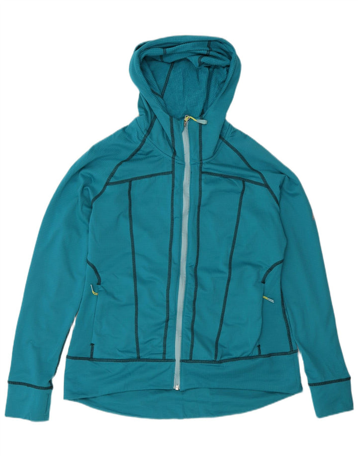 Eddie Bauer Pulover cu capota cu fermoar pentru femei UK 16 Poliester albastru mare