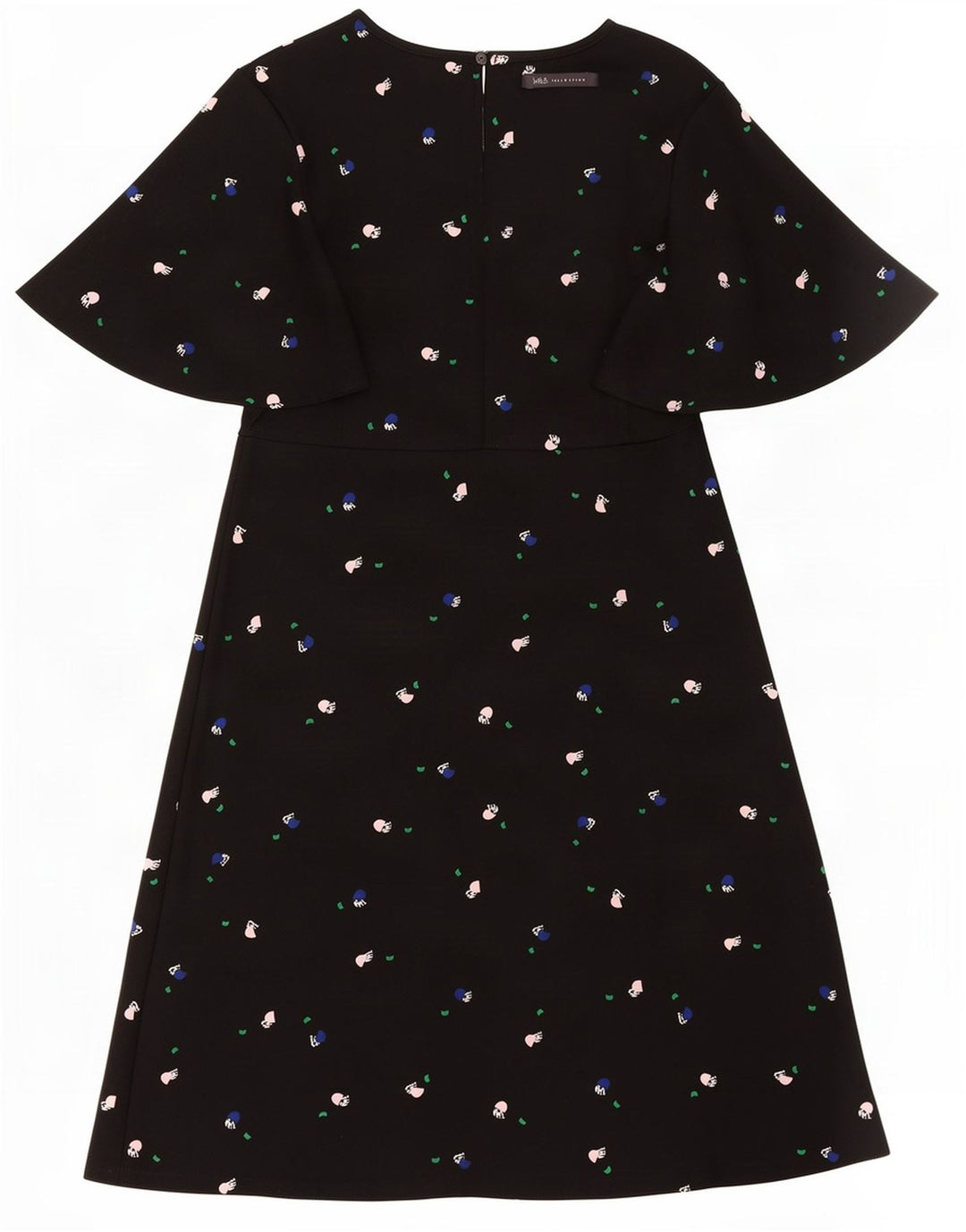 Rochie A-Line pentru femei Marks & Spencer, cu model abstract, UK 10 Mic Negru