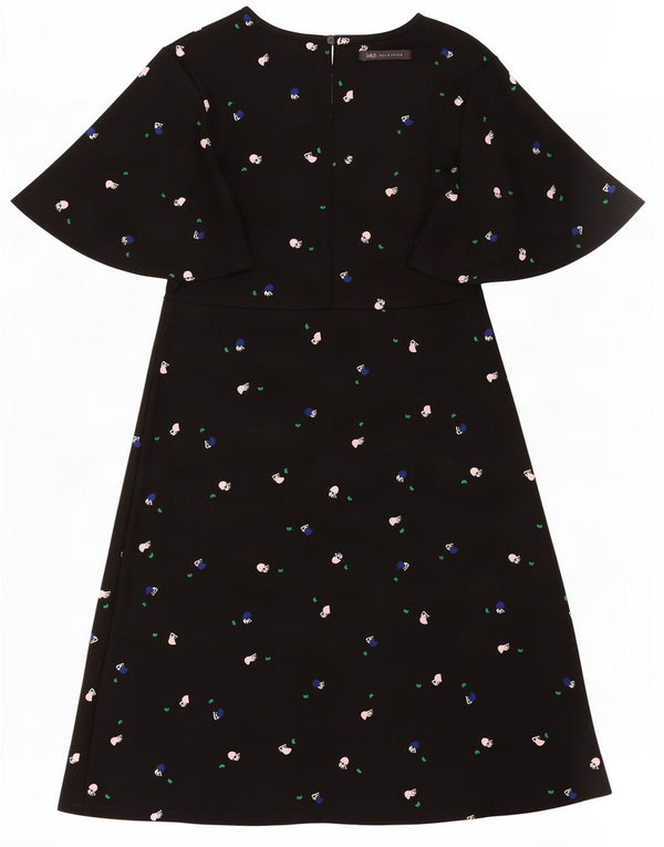 Rochie A-Line pentru femei Marks & Spencer, cu model abstract, UK 10 Mic Negru