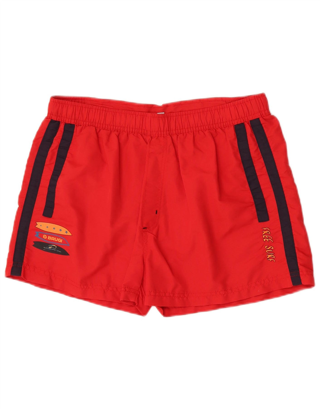 Pantaloni scurți de înot Brugi pentru bărbați, mari, roșii, din poliester color bloc