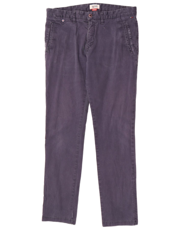 Pantaloni chino slim pentru bărbați Tommy Hilfiger L34 L32 bumbac bleumarin