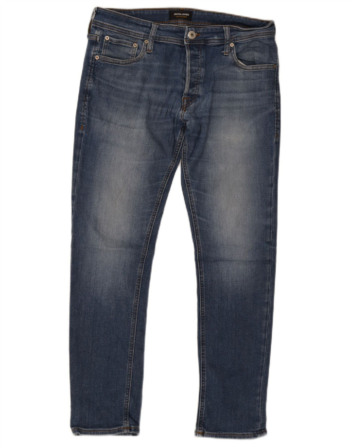 Blugi slim pentru bărbați Jack & Jones W33 L30 bumbac albastru