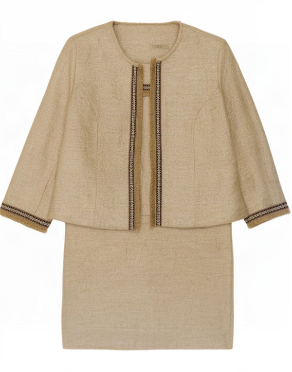 Hongo Womens 2 Piece Set EU 46 XL Gold Striped Bumbac