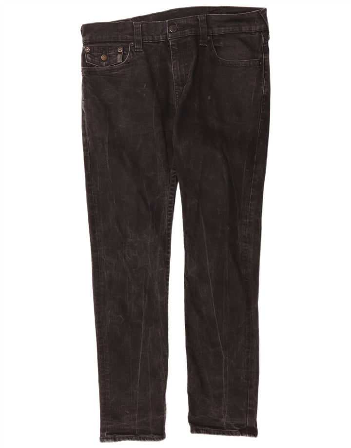 True Religion Blugi slim pentru bărbați W34 L31 bumbac negru