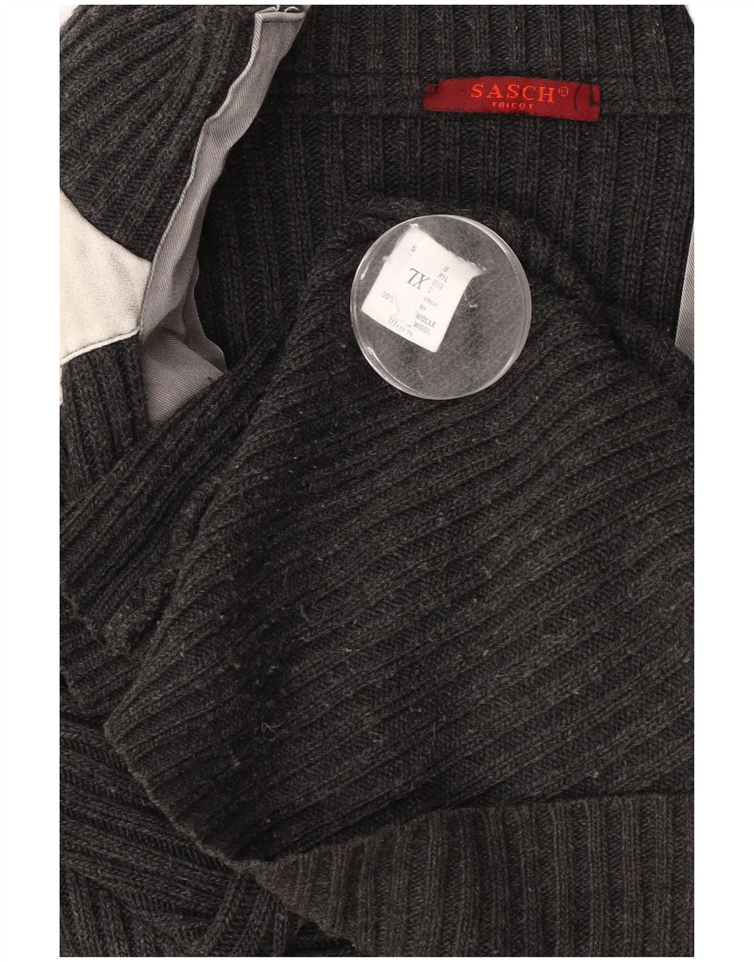 Pulover cardigan pentru bărbați Sasch XL, gri, acrilic, bloc de culoare