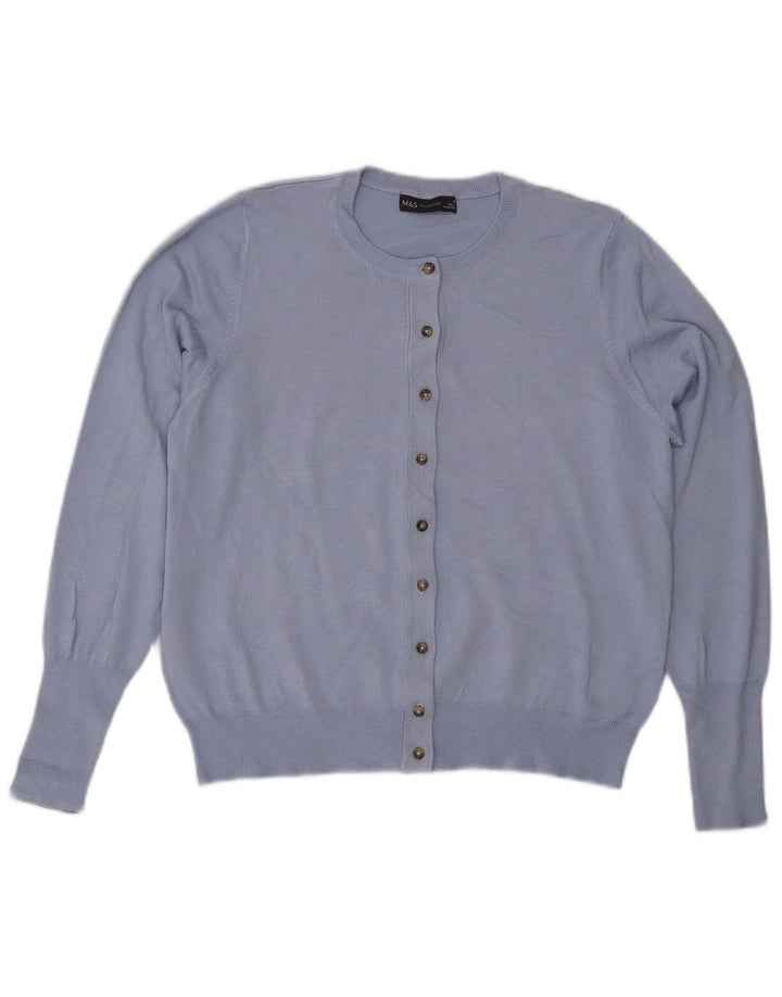 Pulover cardigan pentru femei Marks & Spencer UK 16 mare, albastru, viscoză