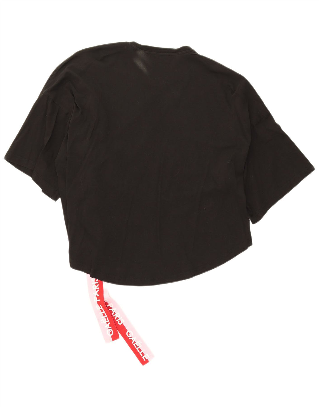 Bluză supradimensionată cu grafică Gaelle pentru femei, US 0 2XS, bumbac negru