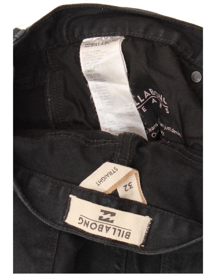 BILLABONG Blugi drepti pentru bărbați W32 L29 bumbac negru