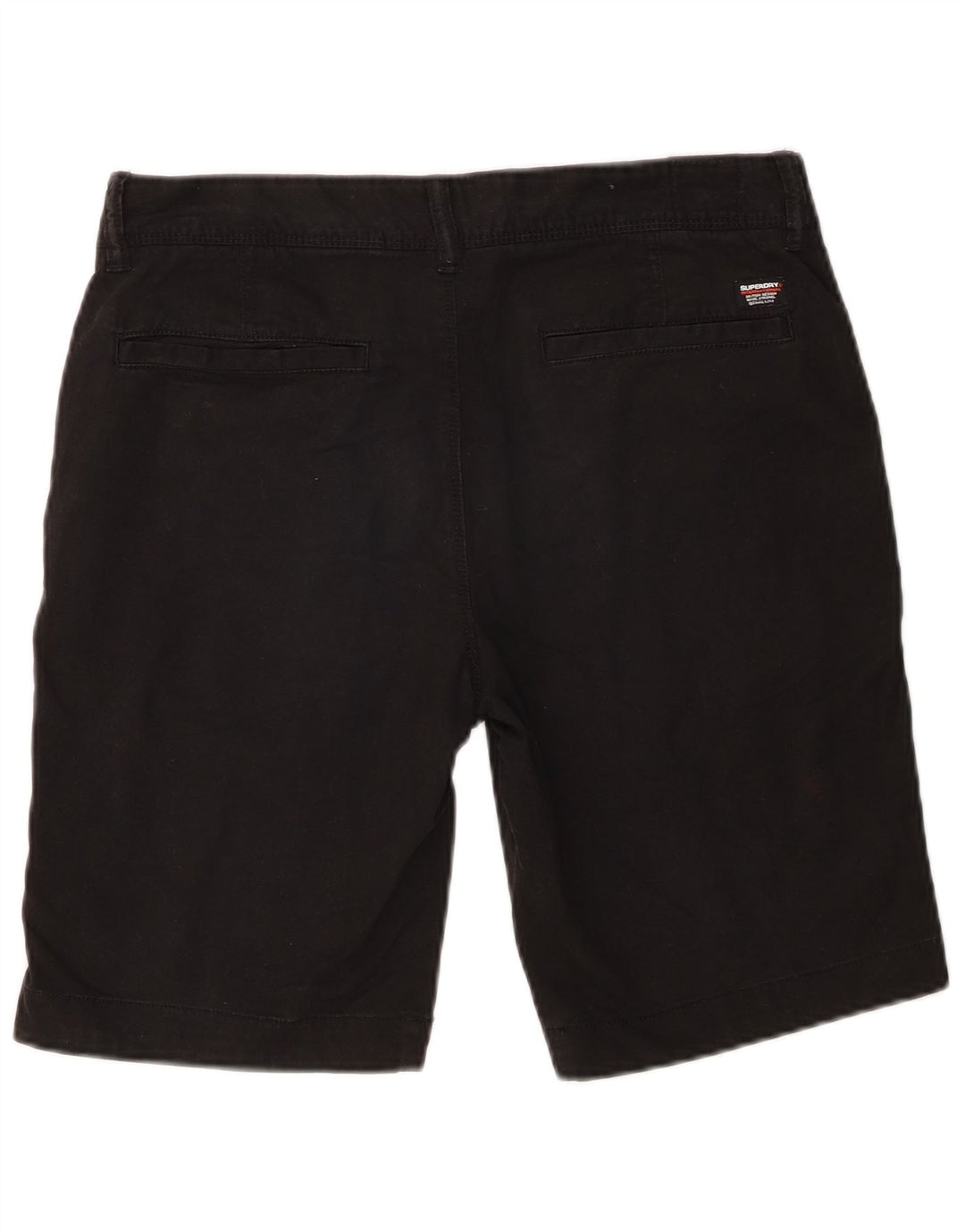 Pantaloni scurți Superdry Slim Chino W30 Bumbac mediu negru