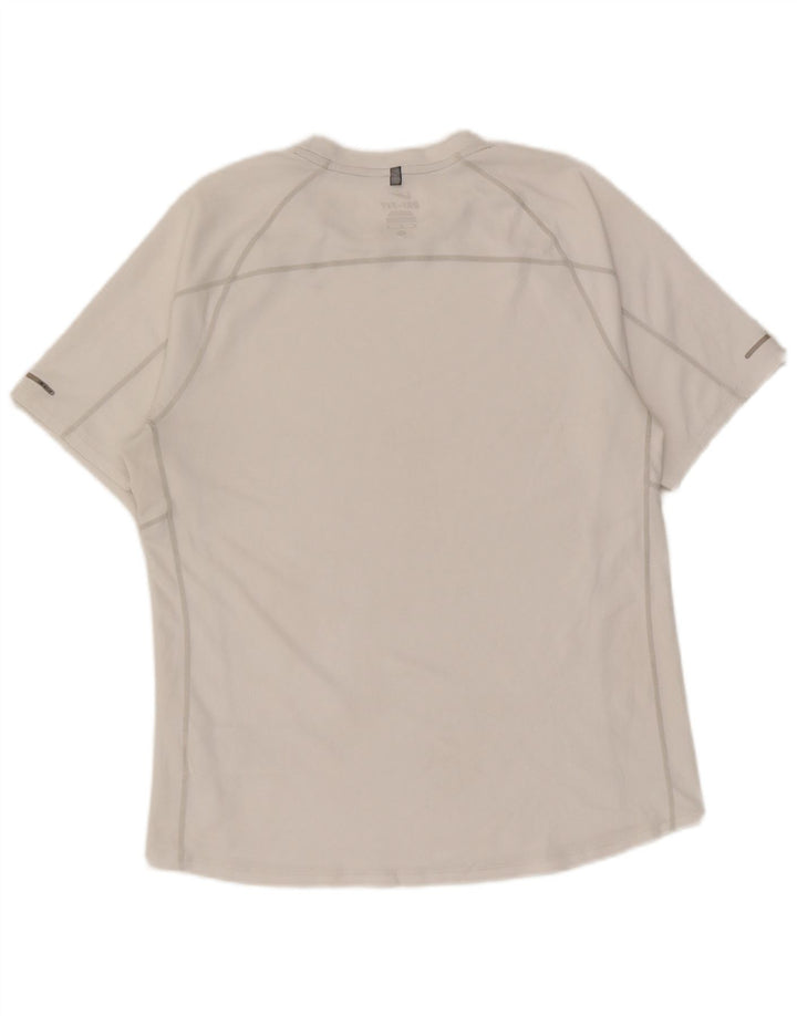 Tricou Nike Dri Fit pentru bărbați Top Medium Alb Poliester