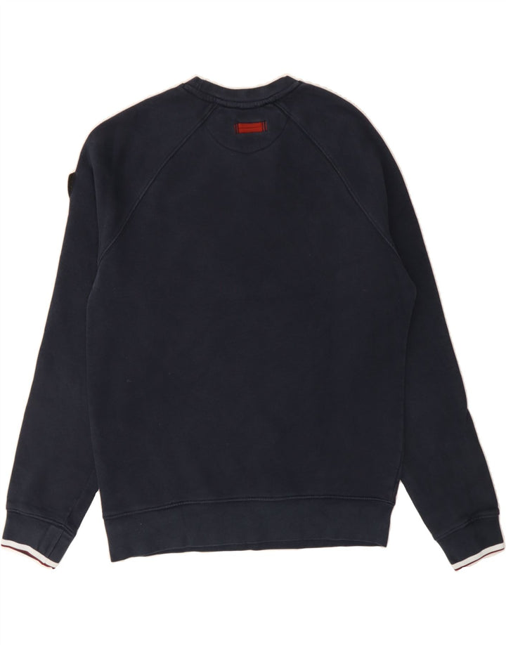 BLAUER Mens Graphic Sweatshirt Jumper XL Navy Blue Cotton Vintage Blauer and Second-Hand Blauer from Messina Hembry 