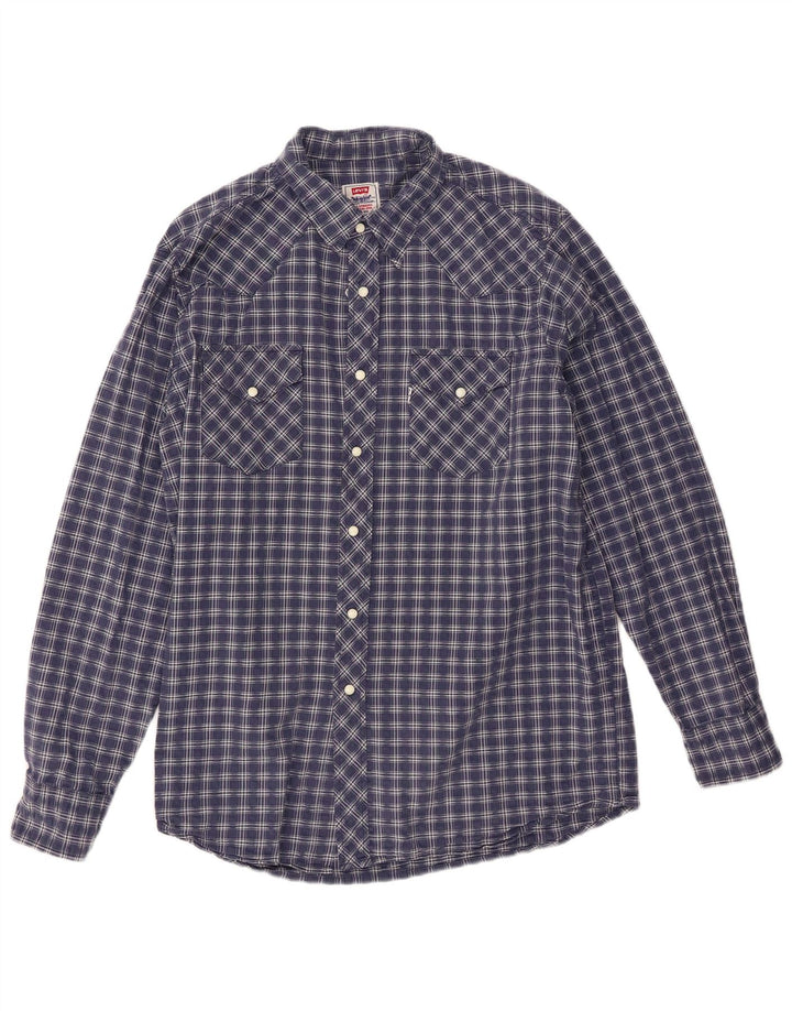 Cămașă pentru bărbați Levi's, mare, albastru bleumarin din bumbac