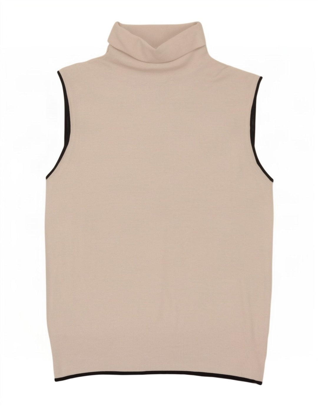 Zara Femei Vest Tank Top UK 12 Medium Bej Viscoza