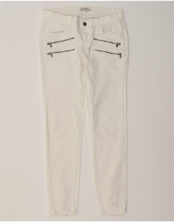 Blugi ZARA Cargo Slim EU 38 Mici W28 L27 Bumbac Alb