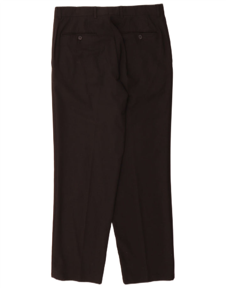 Pantaloni de costum drept bărbați Hugo Boss IT 48 Medium L32 L32 Negru
