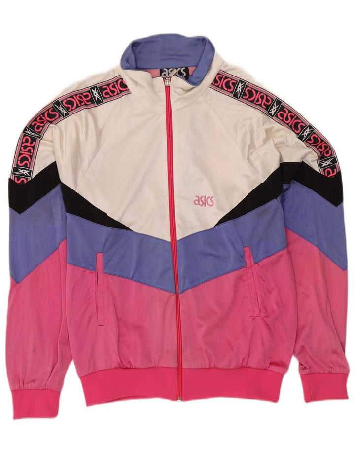 Jachetă de top pentru trening grafic ASICS pentru femei IT 46, mare, roz, colorblock