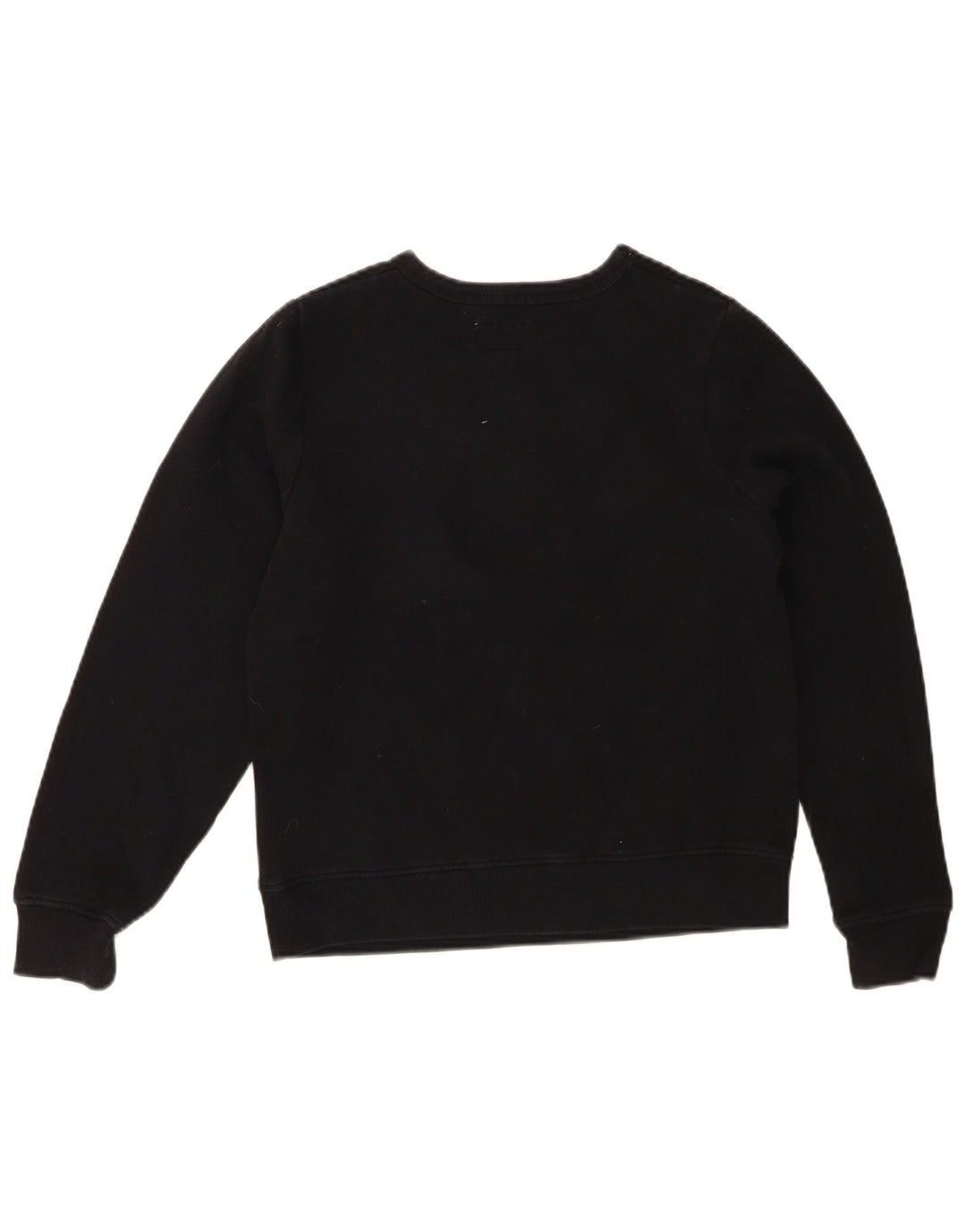 CONVERSE Womens Oversized Graphic Sweatshirt Jumper UK 10 Small Black