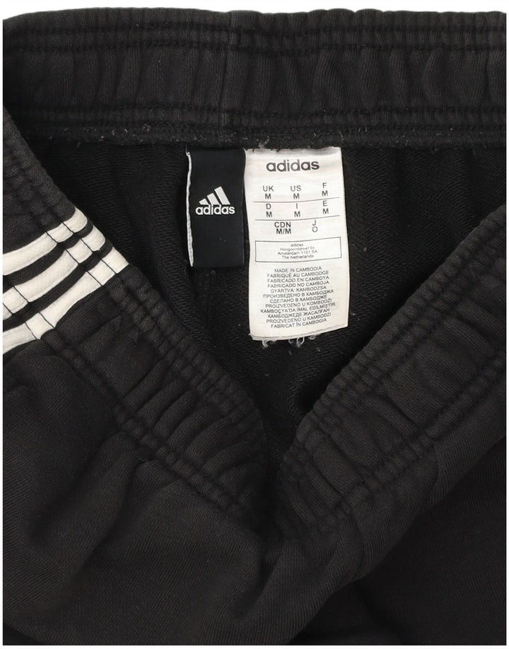 Pantaloni de trening Adidas pentru bărbați, bumbac mediu negru