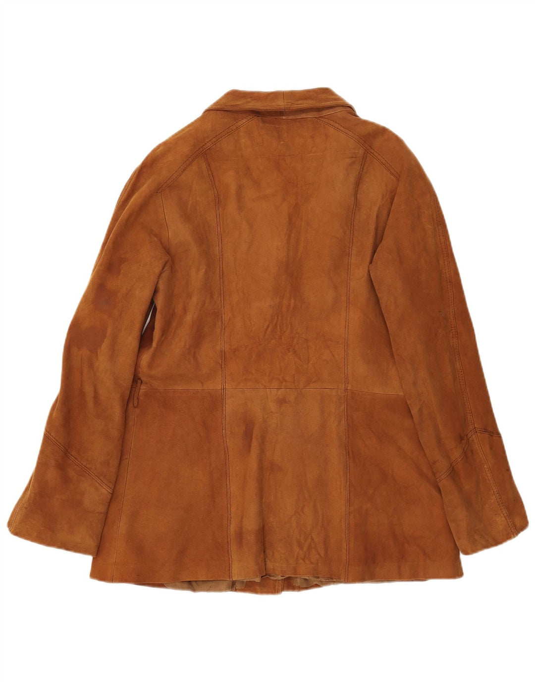Jacheta de piele intoarsa pentru femei vintage UK 14 maro mediu din piele