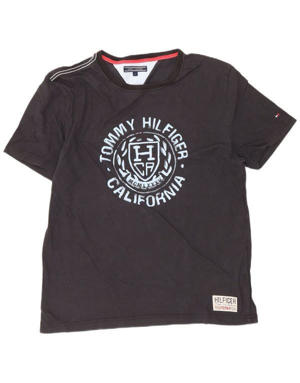 Tommy Hilfiger Mens Graphic T-Shirt Top Large Black