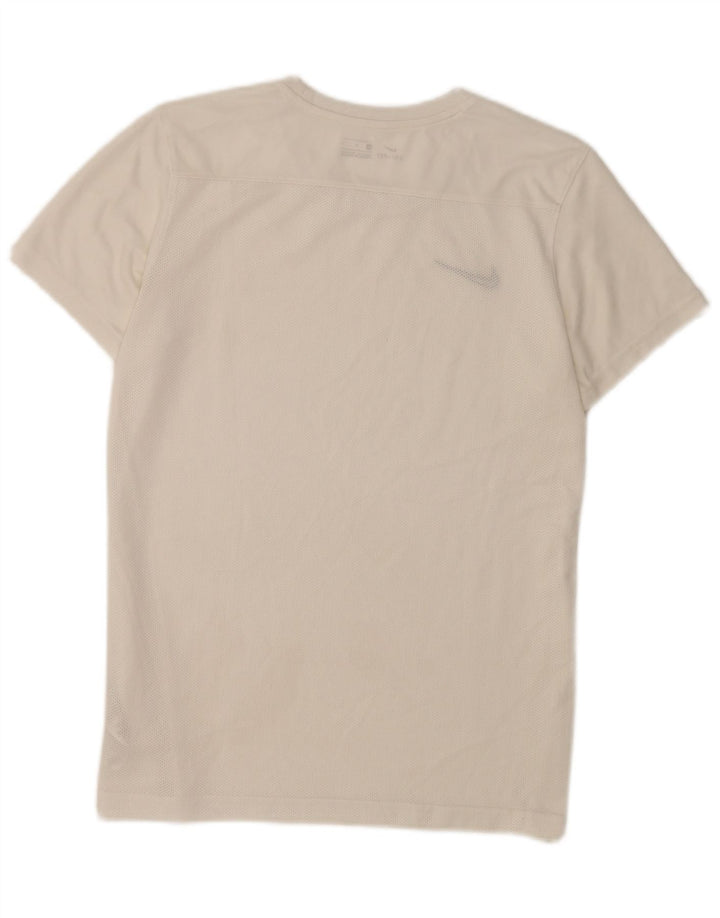 Tricou Nike Dri Fit pentru bărbați Top mare din poliester alb